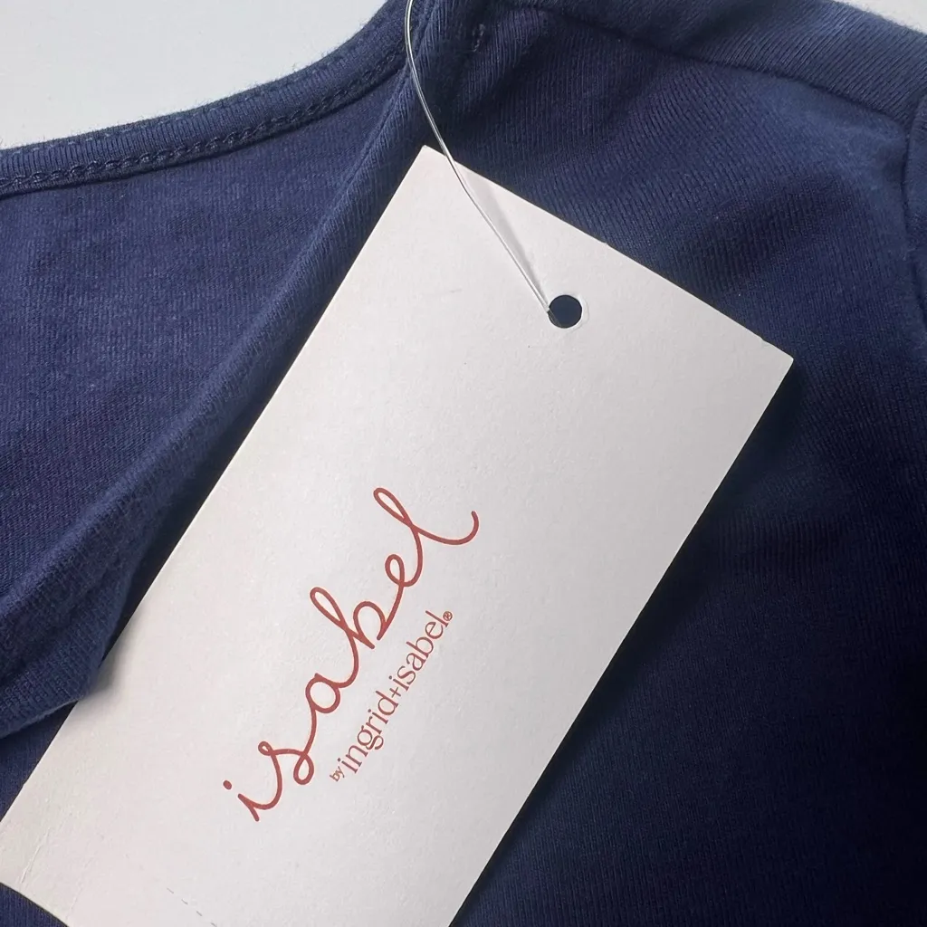 NWT Isabel by Ingrid + Isabel Maternity Navy Blue Crop Top Size Small - Image 6