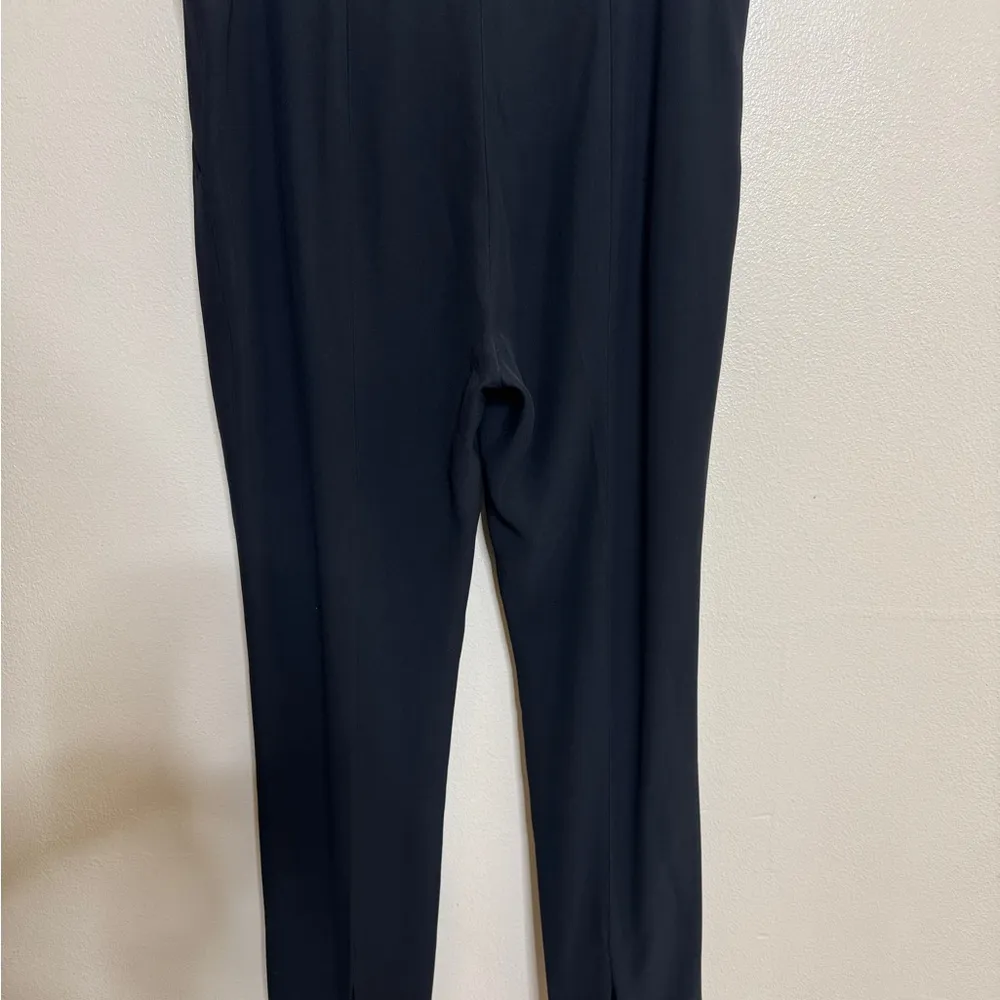 Alexander McQueen Black Straight Leg Pants with slit on the back - Image 2