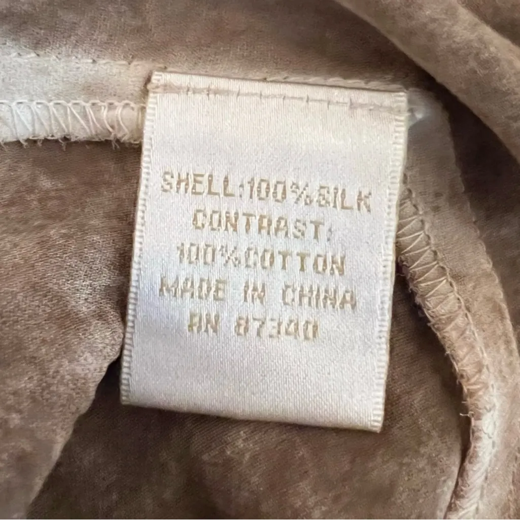 NWT Revolve x Gold Hawk 100% Silk Cardigan Pecan Brown Oversized Size XS - Image 4