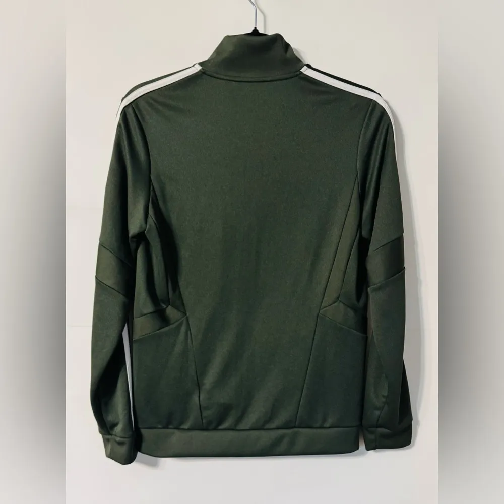 Adidas Women’s Climalite Lightweight Full Zip Olive Jacket Size S - Image 3