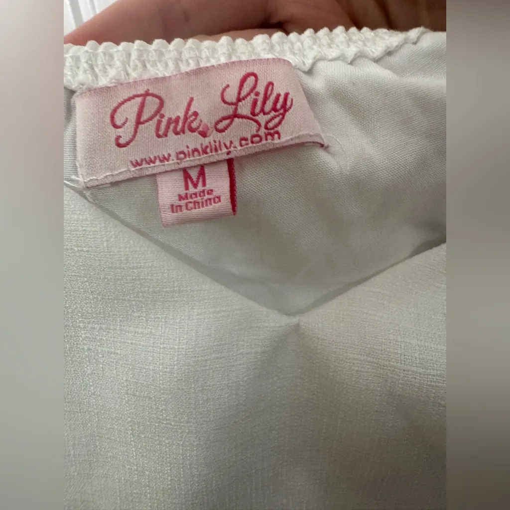 Pink Lily White and Green Romper - Image 5