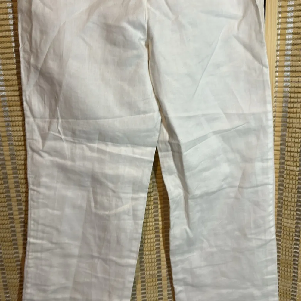 Charter Club Pant Shop Linen Cotton Drawstring Waistband Winter White Pants 8 - Image 10