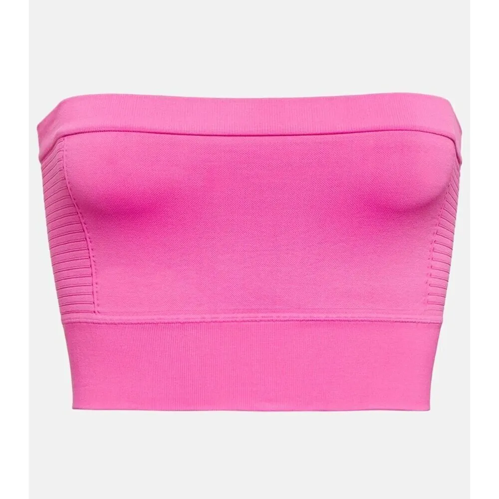 RICK OWENS Bandeau Top in Hot Pink Large New Womens Strapless Tube - Image 10