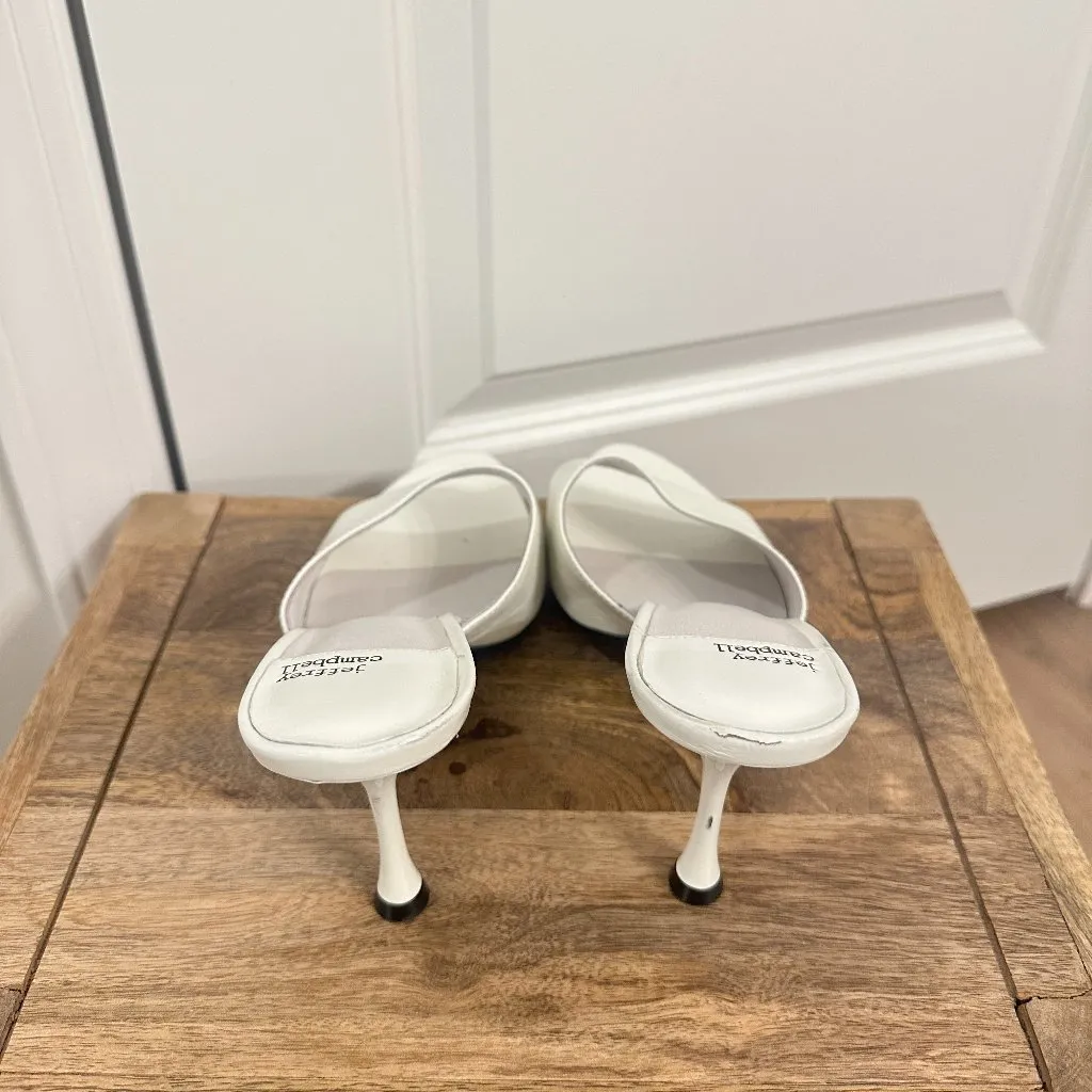 JEFFREY CAMPBELL Agent Slide Sandal in White Size US 10 - Image 5