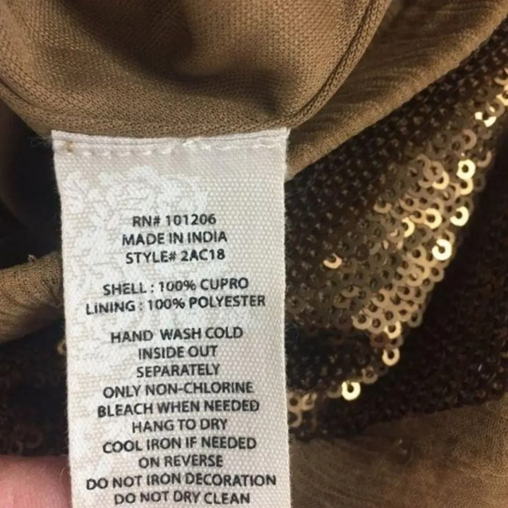 SOFT Surroundings Cocoa GiGi Shimmer Flowy Hombre Skirt Sz PL - Image 6