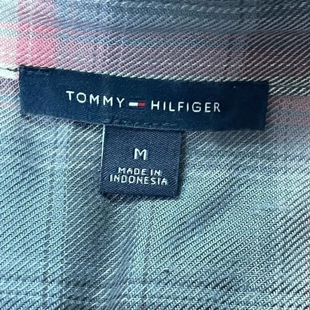 TOMMY Hilfiger women button down shirt top blouse plaid Sz M - Image 11