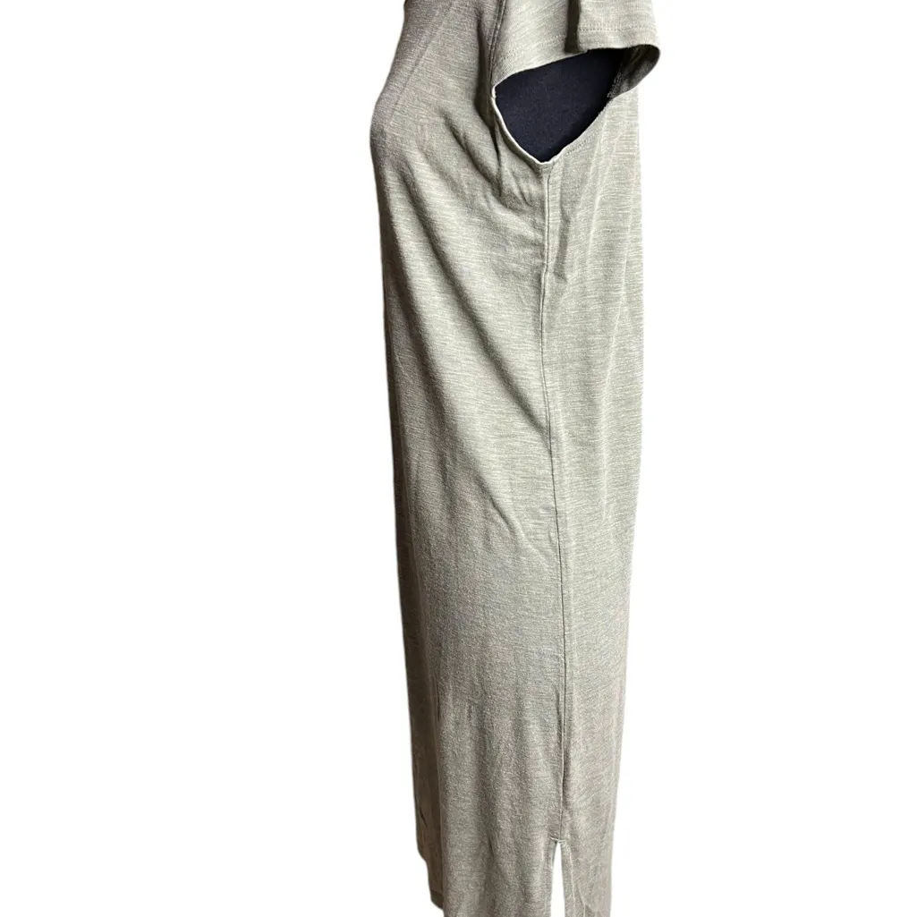 Jessica Simpson Women's Medium Dress A-Line Loden Green Cap Short Sleeves Midi - Image 3