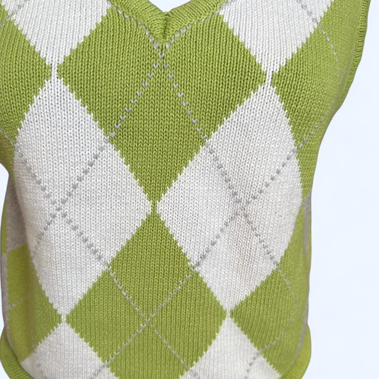 Vintage 90’s Y2K argyle sweater vest Size Medium - Image 2