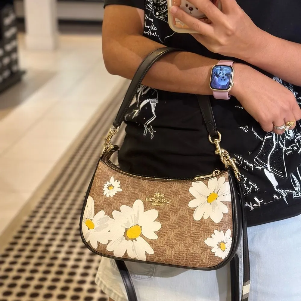 NWT Coach Teri Shoulder‎ Bag In Signature Canvas With Floral Print - Image 8
