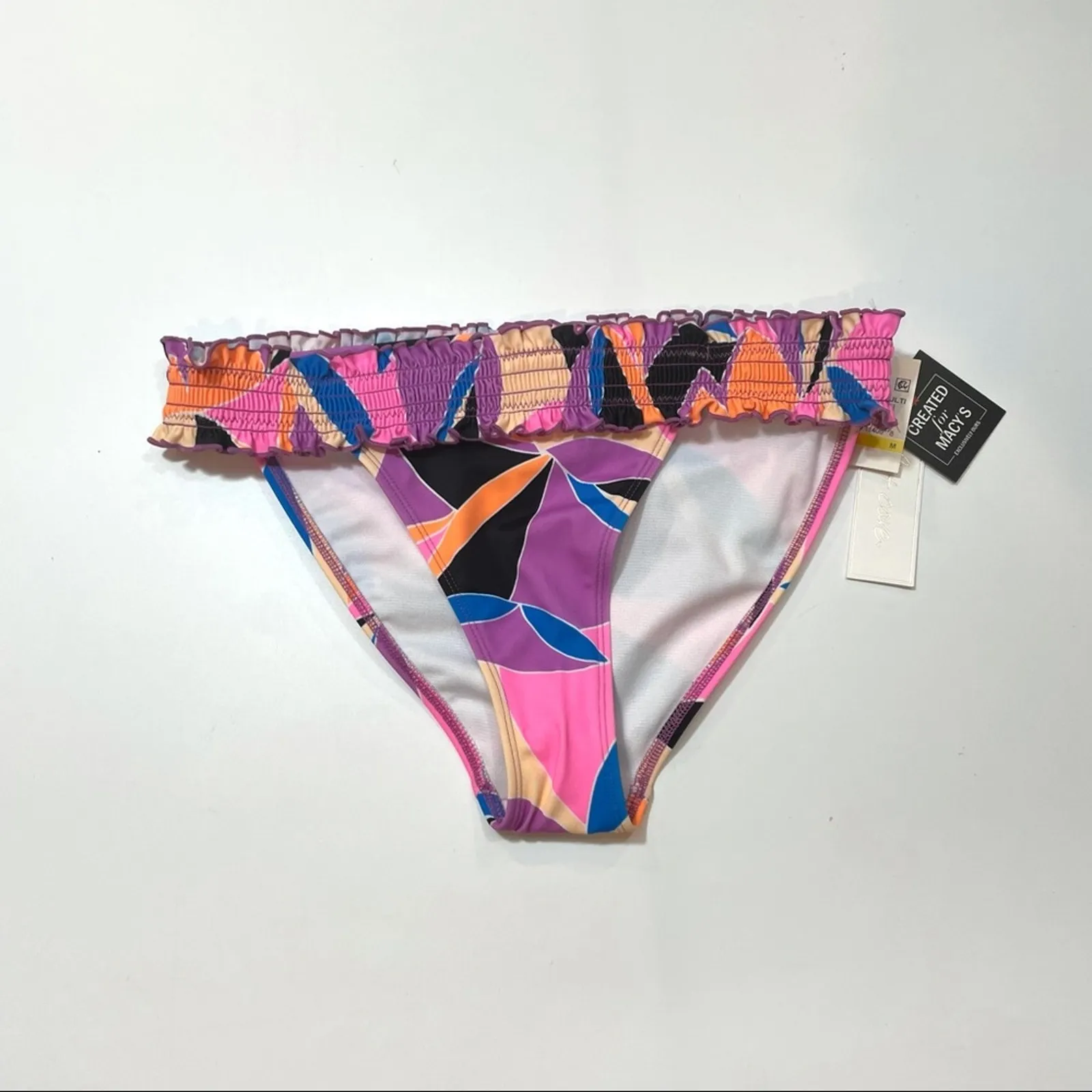 Salt+Cove Kaleidescope Smocked Bikini Swim Bottom Pink Size undefined - Image 5