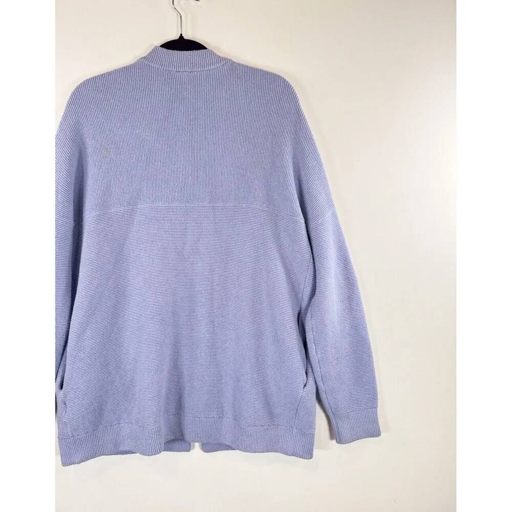 Free People Womens Cardigan Purple Ottoman Open Front Sweater Long Sleeve Small - Image 10