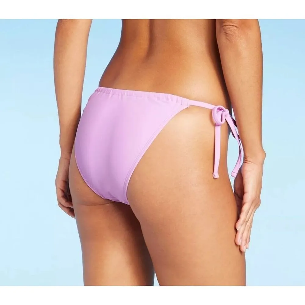XHILARATION Tie Sides Adjustable Bikini Swimwear Bottom Lavender Women's L NWOT - Image 2