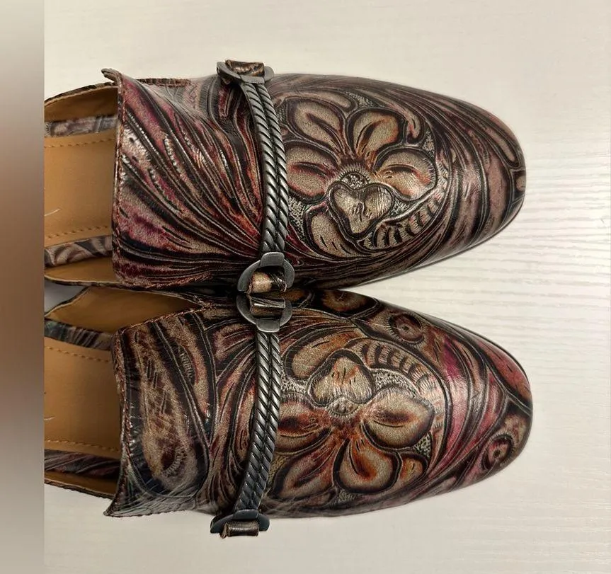 Patricia Nash Tilly Multicolor Leather Mules Size 9.5 - Image 9