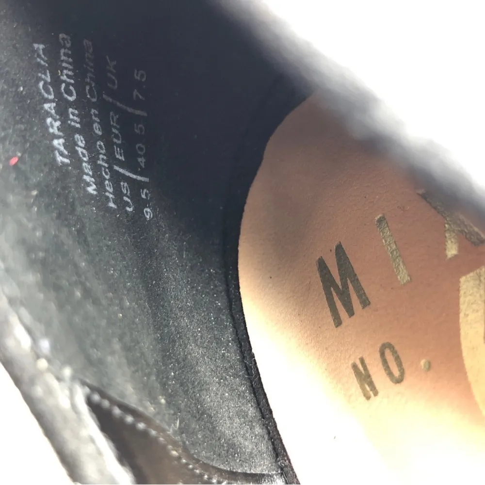 mix no 6 heels Size 9.5 Glitter Formal Silver Black Special Occasion Holiday - Image 8