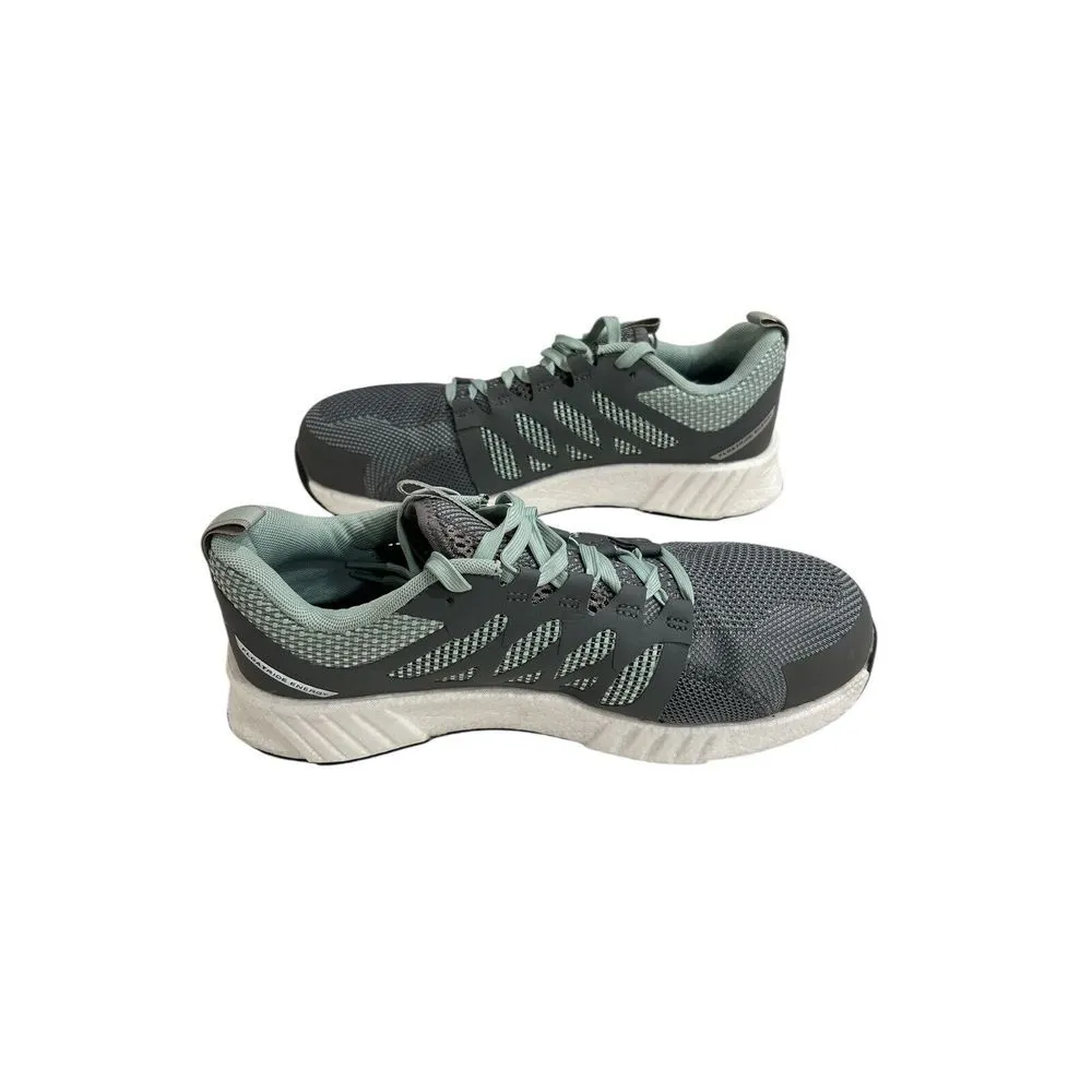 REEBOK RB316 WOMEN'S STEEL TOE GREY/MINT GREEN ATHLETIC‎ WORK SHOES 10.5 D Wide - Image 5