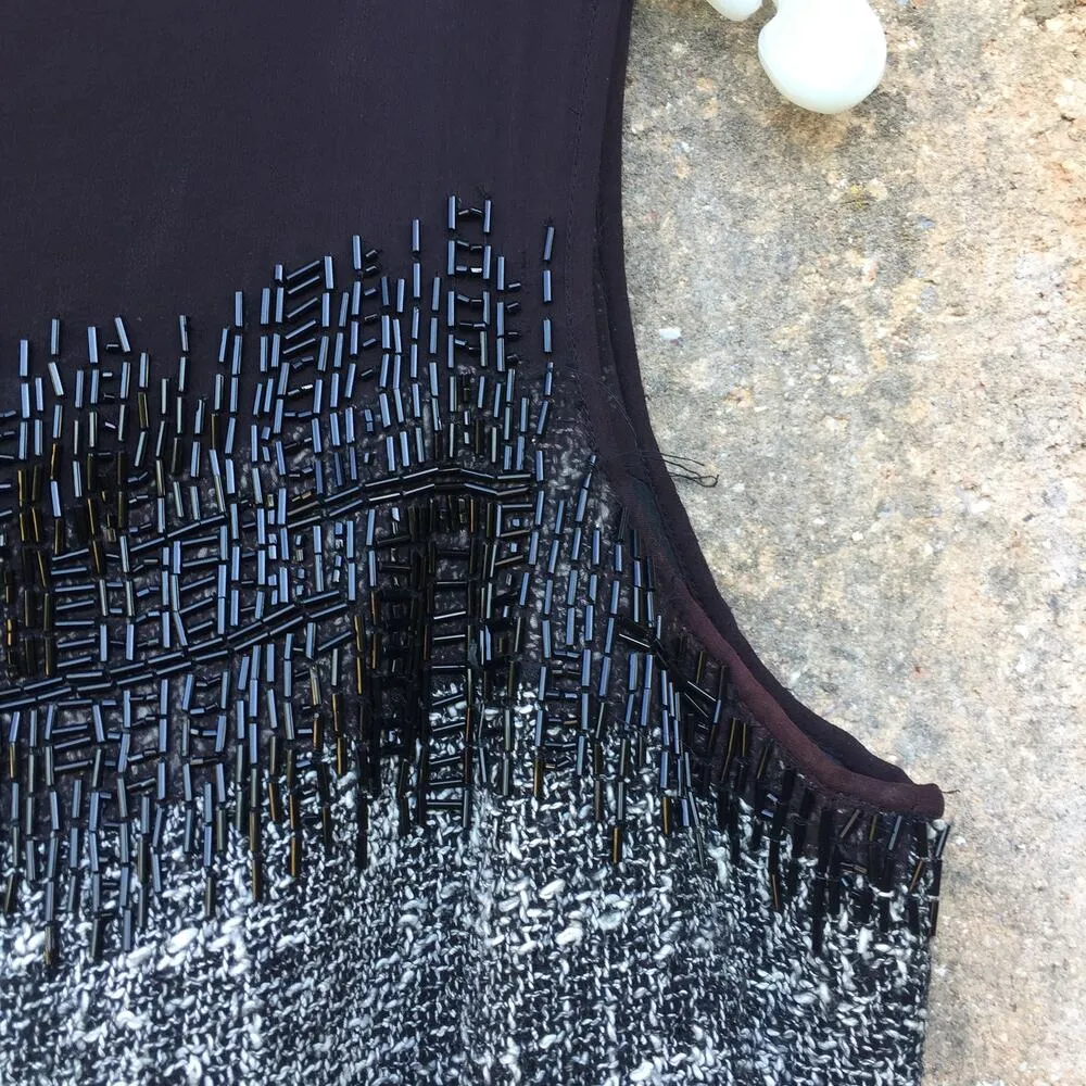 Peter Nygard Beaded Boucle Sleeveless Dress 10 - Image 4