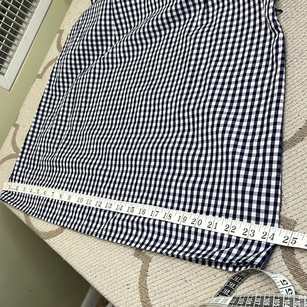 NWT ANTHROPOLOGIE FOREVER THAT GIRL PUFF SLEEVE MINI DRESS BLUE GINGHAM LARGE - Image 16