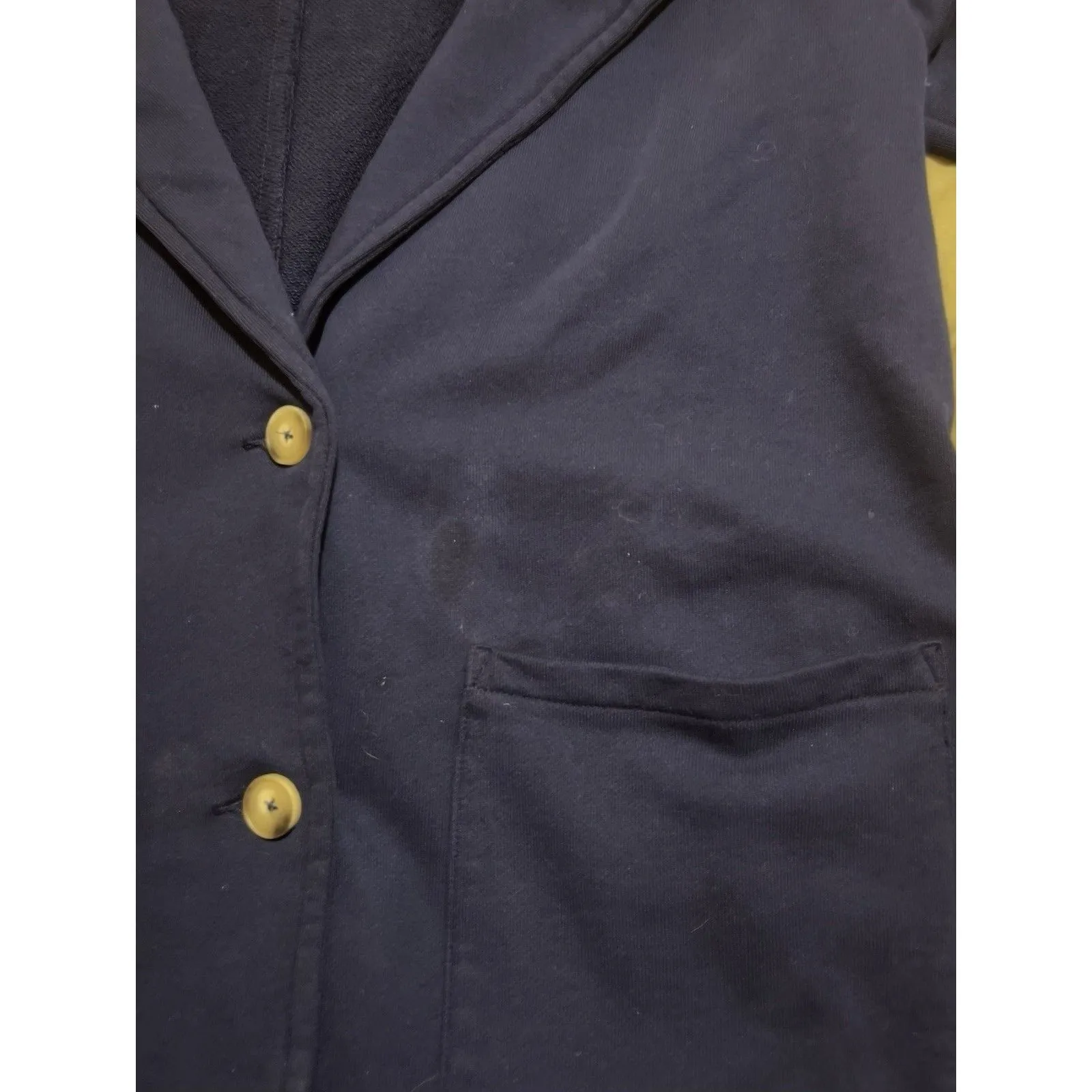 Monodoc Blue Blazer Jacket Size Small L/S French Terry Blazer Retail $140 - Image 4