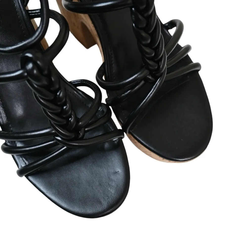 Nine West Womens 9.5 Olander Platform Sandal in Black NEW - Image 7