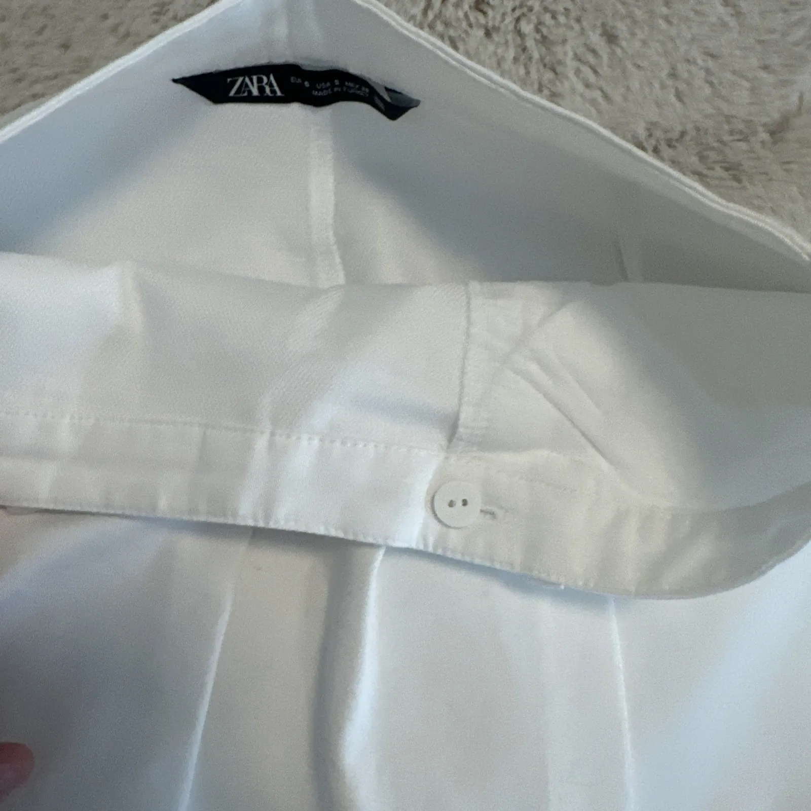 Zara White Draped‎ Pencil Skirt S - Image 13