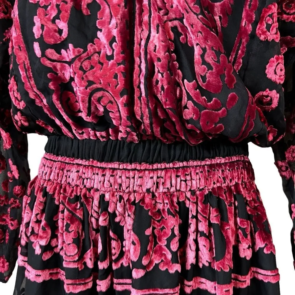 Ramy Brook Clarice Velvet Burnout Mini Dress - Image 8