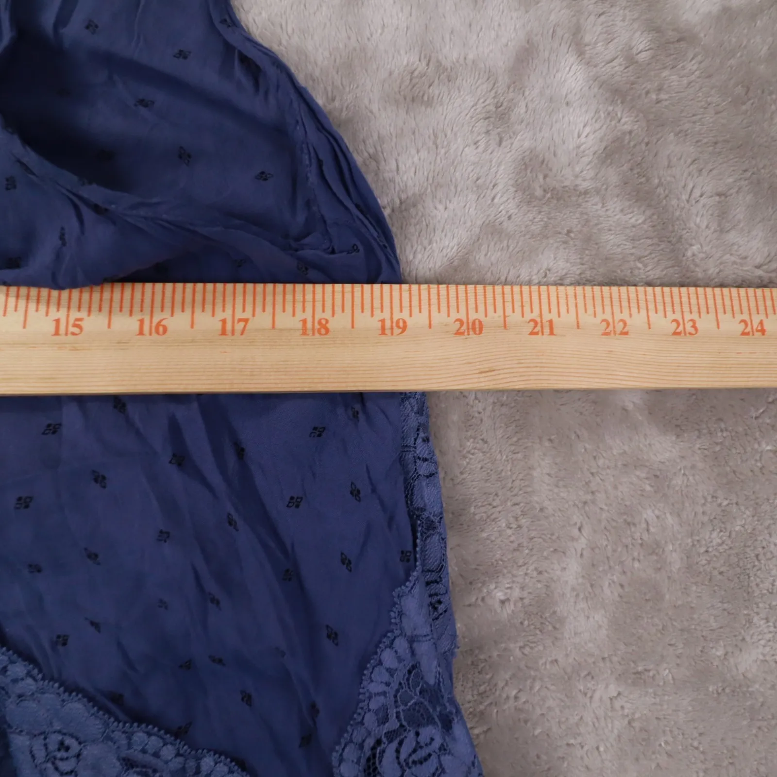 Intimately Free People Blue Lace Trim Night Shirt Tank Top Women's XS - Image 4