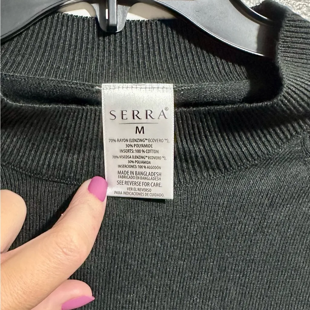 Serra Black Ribbed Sweater (346) - Image 3