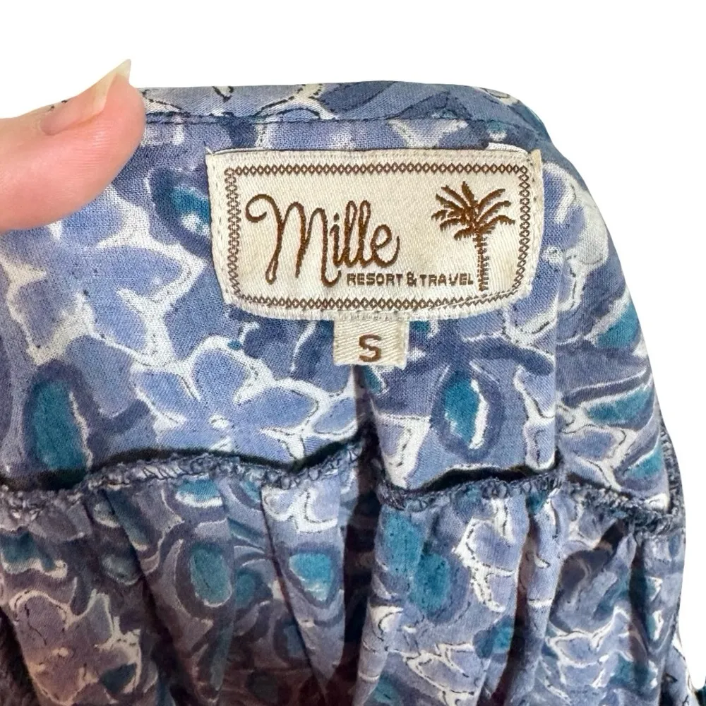 Mille Resort & Travel June Ruffle Midi Dress in Blue Pansy - Image 6