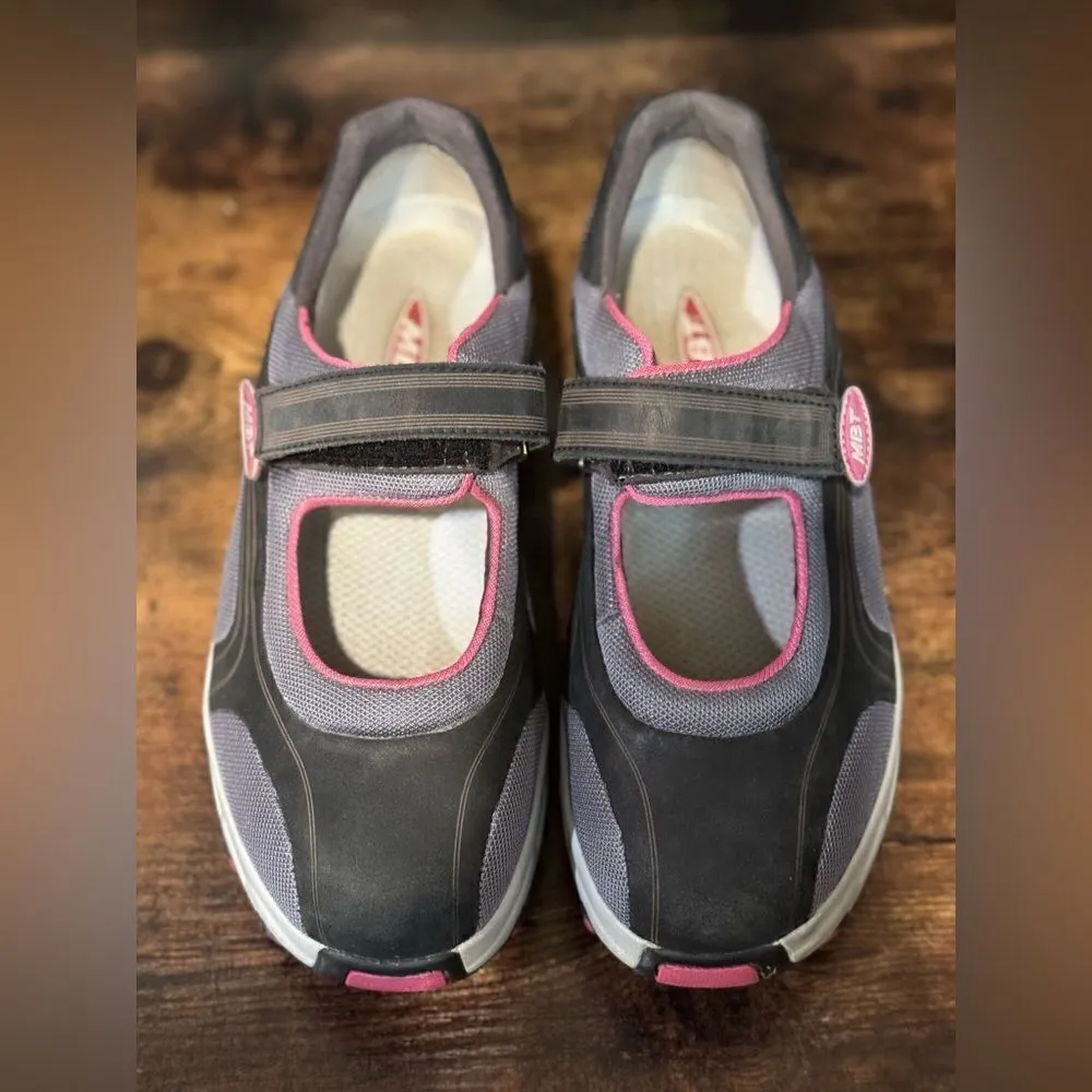 MBT Lami 400092 Womens Mary Jane Rocker Comfort Shoes blue/gray Sz 8 Pink - Image 3