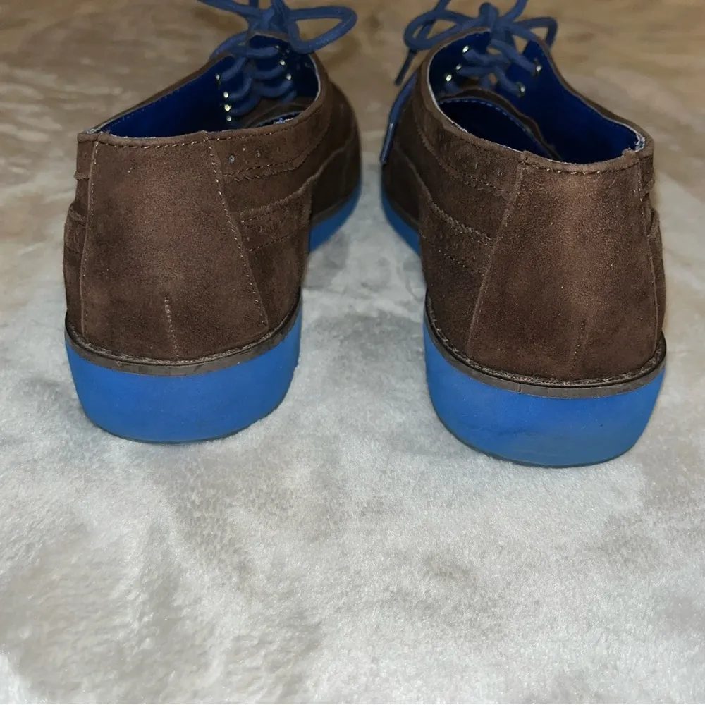 Ralph Lauren Brown Suede Shoes with Blue Accents, size 7.5 - Image 4