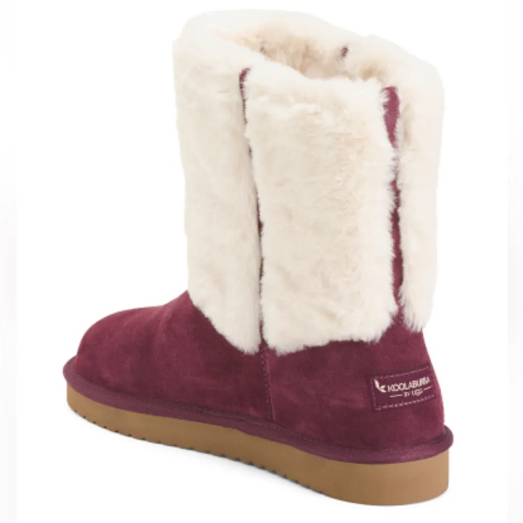Koolaburra by UGG Aubree Cozy Suede Boots Purple Size 9 - Image 3