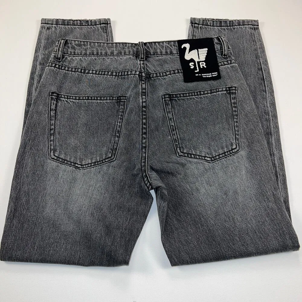 SR vs. Sandrine Rose x Free People Gray Wash Straight Leg Jeans Size 26 - Image 13