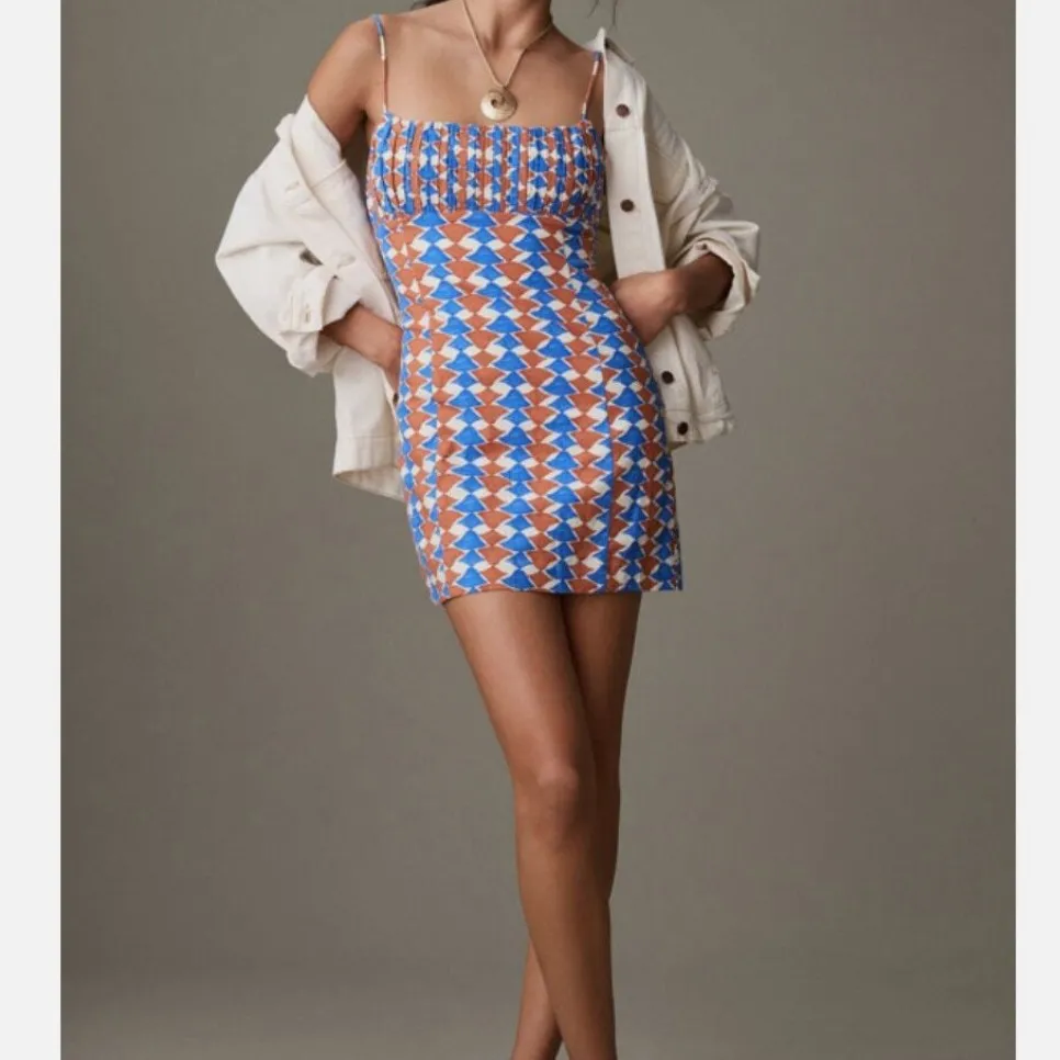 Anthropologie Maeve The Ophelia Sleeveless Linen Slim Mini Dress 0 - Image 3