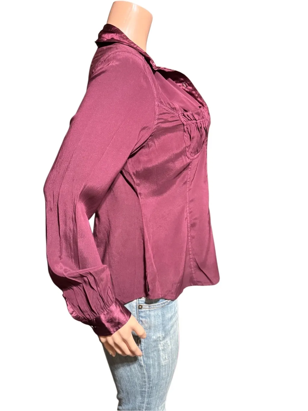 Pulp women's long sleeve button up shirt M Purple Size M - Image 6