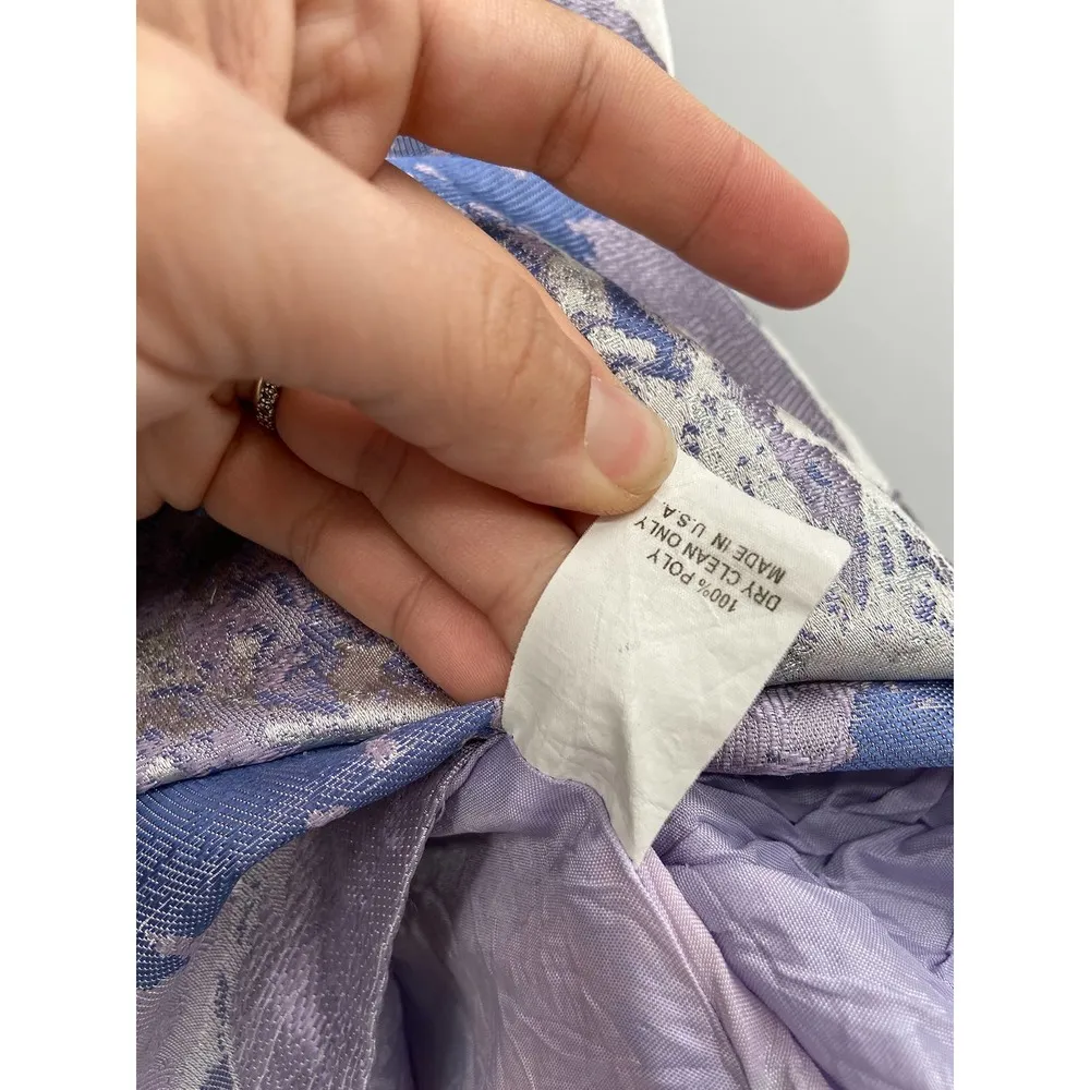 Slate & Willow Gabi Purple Floral Jacquard Print Sleeveless V-Neck Dress Size 6 - Image 62