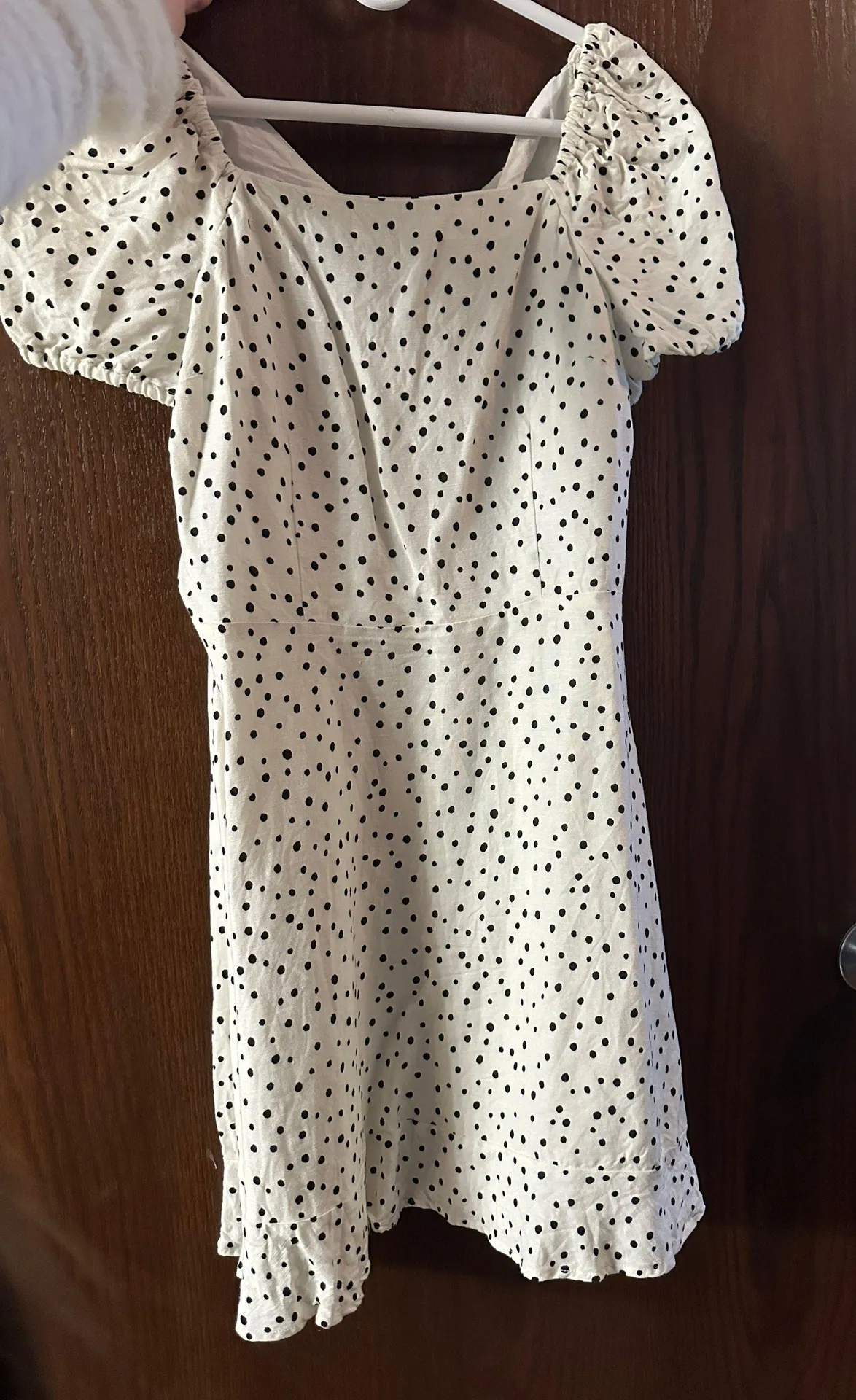 Dotted Tie Back Flare Dress Size 8 - Image 4
