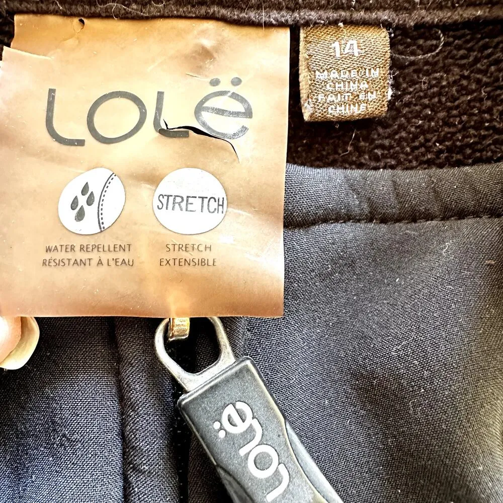 Lole  Jacket Water Repellant Basic Outdoor High Neck Full Zip Pockets Black 14 - Image 2