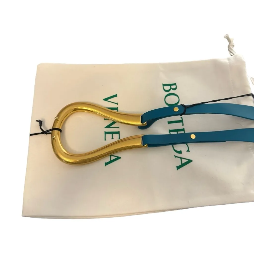 NWT Bottega Veneta Leather Double Strap Belt With Horseshoe Buckle Size M - Image 2