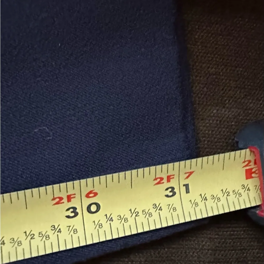 Liz Claiborne Audra Dark Navy Blue Mid Rise. Pleated In Front & Back Sz 6. - Image 10