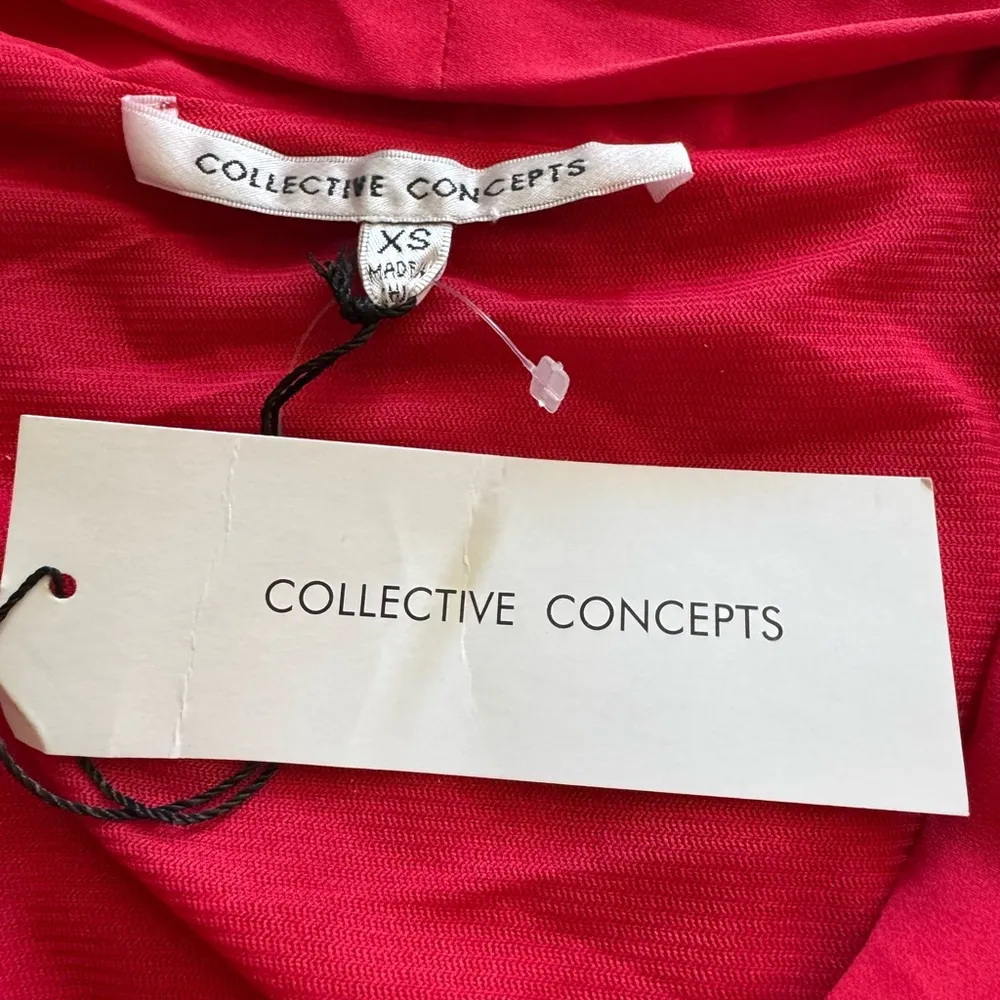 Collective Concepts Red Cinched Waist Dress with Pockets (NWT) - Image 4