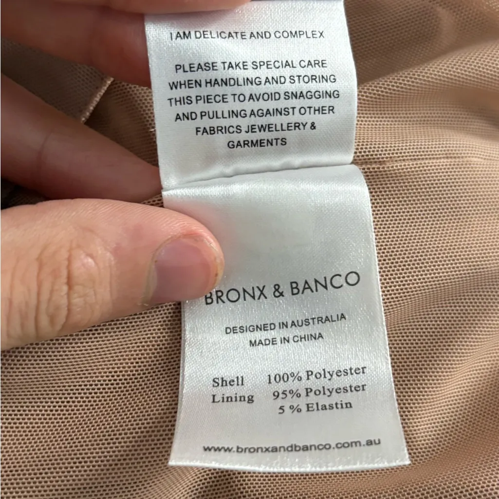 Bronx and Banco bride bridal wedding white boho Tiffany Blanc Dress Sz medium 6 - Image 16