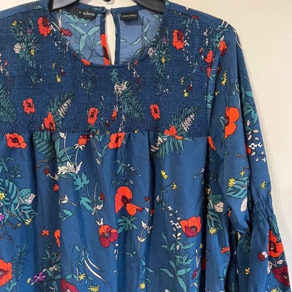 K. by Kersh medium blue floral dress - Image 2