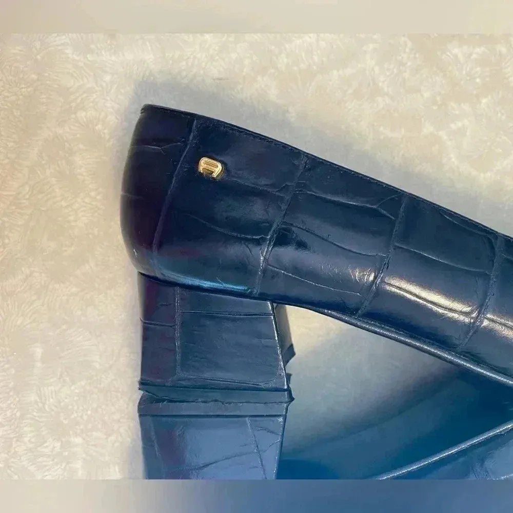 Etienne Aigner Astoria‎ Square Toe Black Heels size 6 - Image 8