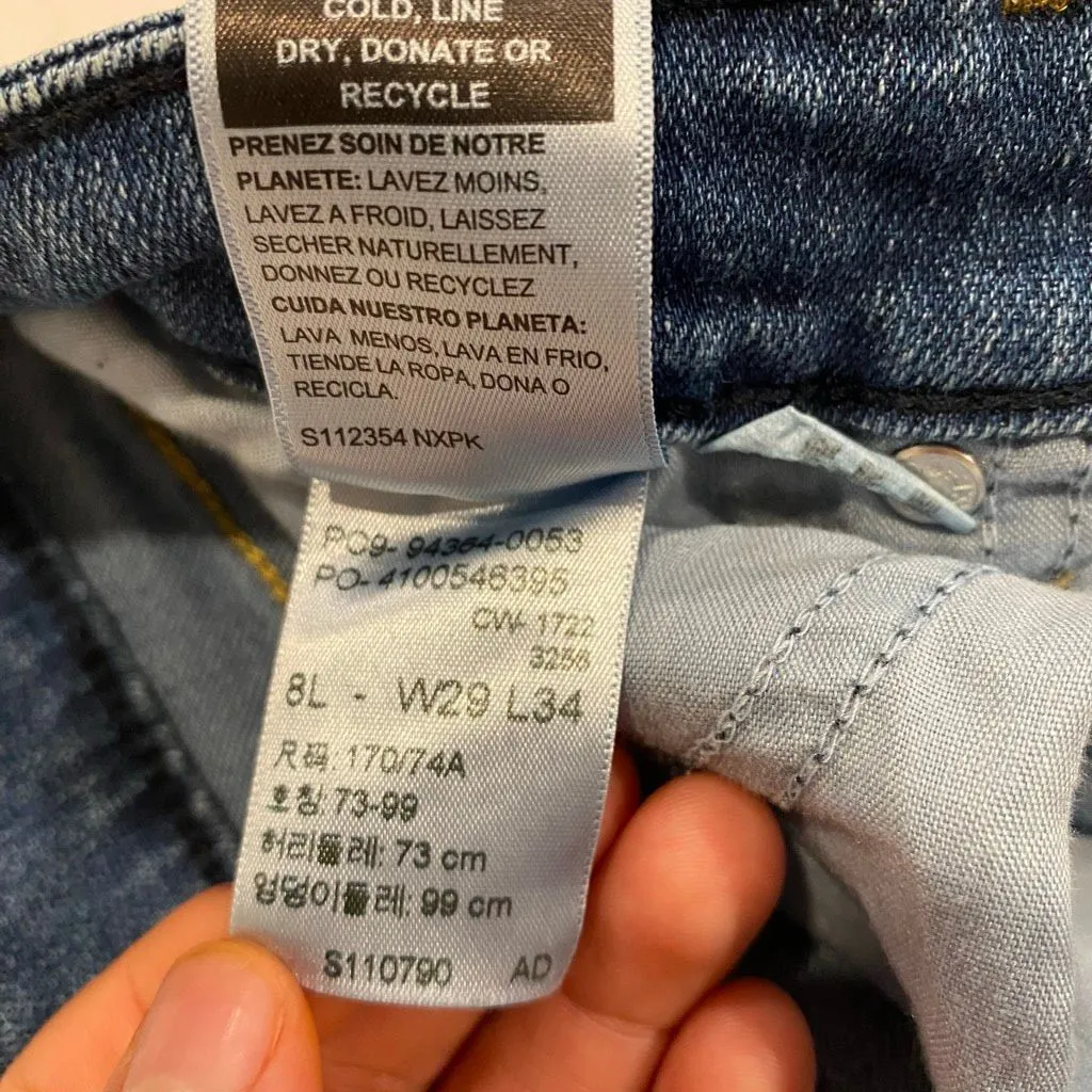 Levi Strauss Signature Mid Rise Bootcut Jeans Women 8 Long W28 L34 Blue Denim - Image 13