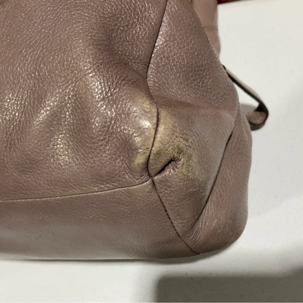 Authentic COACH F1376-26224 Pebbled Leather Hobo Shoulder Bag Dusty Lilac Taupe - Image 5