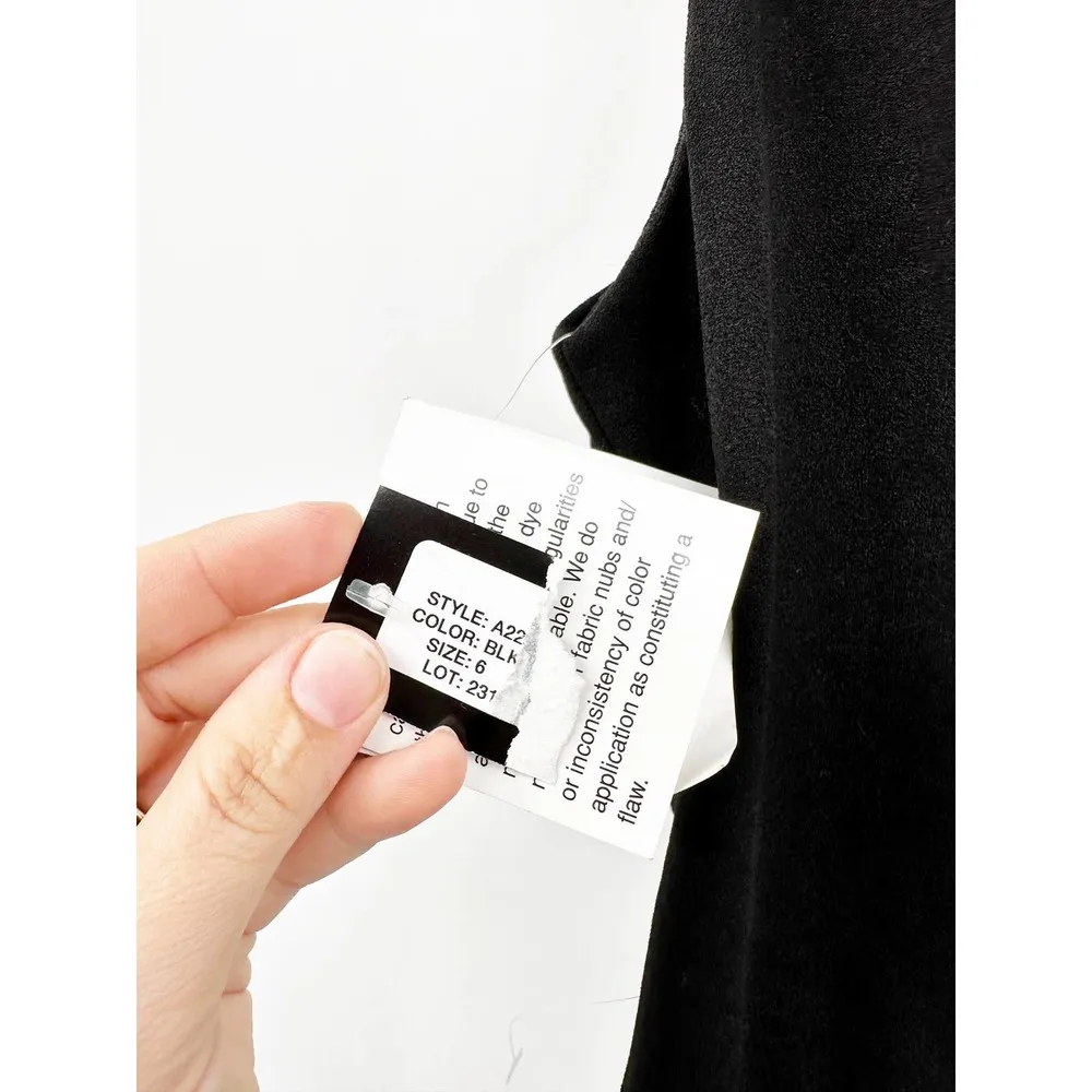 Betsy & Adam Sleeveless Ruffle-Detail Dress Gown Black Size 6 - Image 4