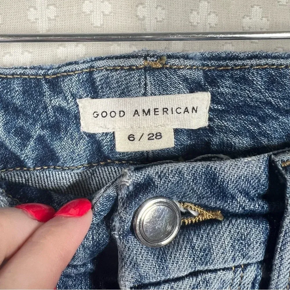 Good American Good Curve Straight‎ Leg Minimalist Jeans - Image 2