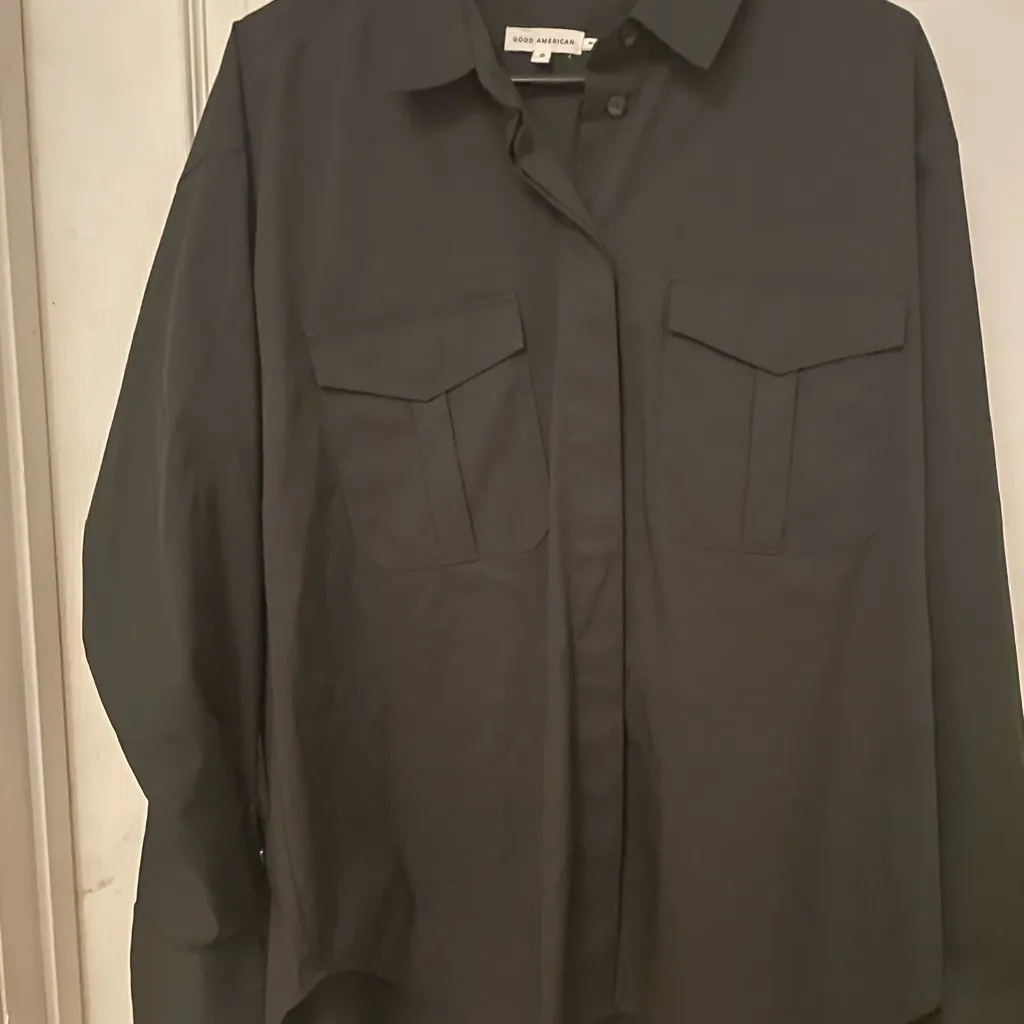 Good American Black Button Down Shirt - Image 3