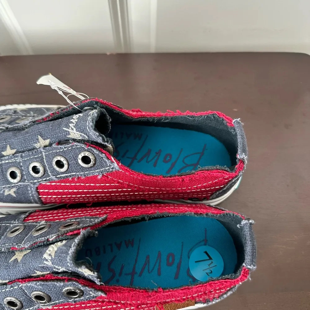 Blowfish  Navy Blue Stars Stripes Sneakers Patriotic Slip On Size 7.5 - Image 6
