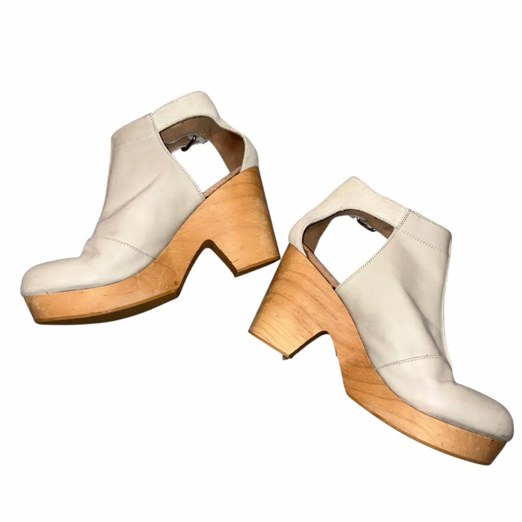 Free People Bone Off White Amber Orchard Clogs Shoes size 40 - Image 9